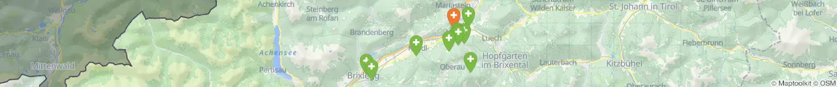 Map view for Pharmacies emergency services nearby Wildschönau (Kufstein, Tirol)